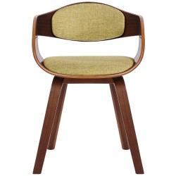 Silla de comedor Kingston en nogal/tela verde claro Silla de comedor Kingston en nogal/tela verde claro