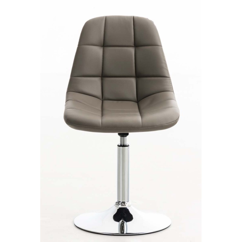 Silla Emil, piel sintética color topo