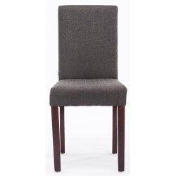 Juego de 2 sillas de comedor Ina en tejido capuchino gris oscuro Juego de 2 sillas de comedor Ina en tejido capuchino gris oscuro