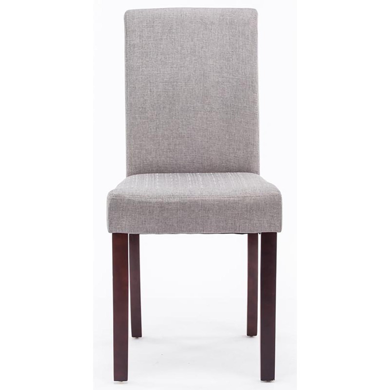 Juego de 2 sillas de comedor Ina en tejido capuchino gris claro
