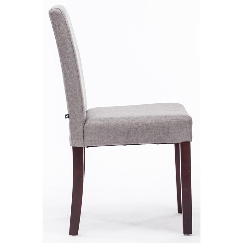 Juego de 2 sillas de comedor Ina en tejido capuchino gris claro