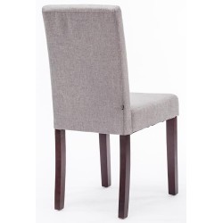 Juego de 2 sillas de comedor Ina en tejido capuchino gris claro Juego de 2 sillas de comedor Ina en tejido capuchino gris claro
