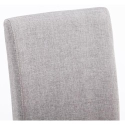 Juego de 2 sillas de comedor Ina en tejido capuchino gris claro Juego de 2 sillas de comedor Ina en tejido capuchino gris claro