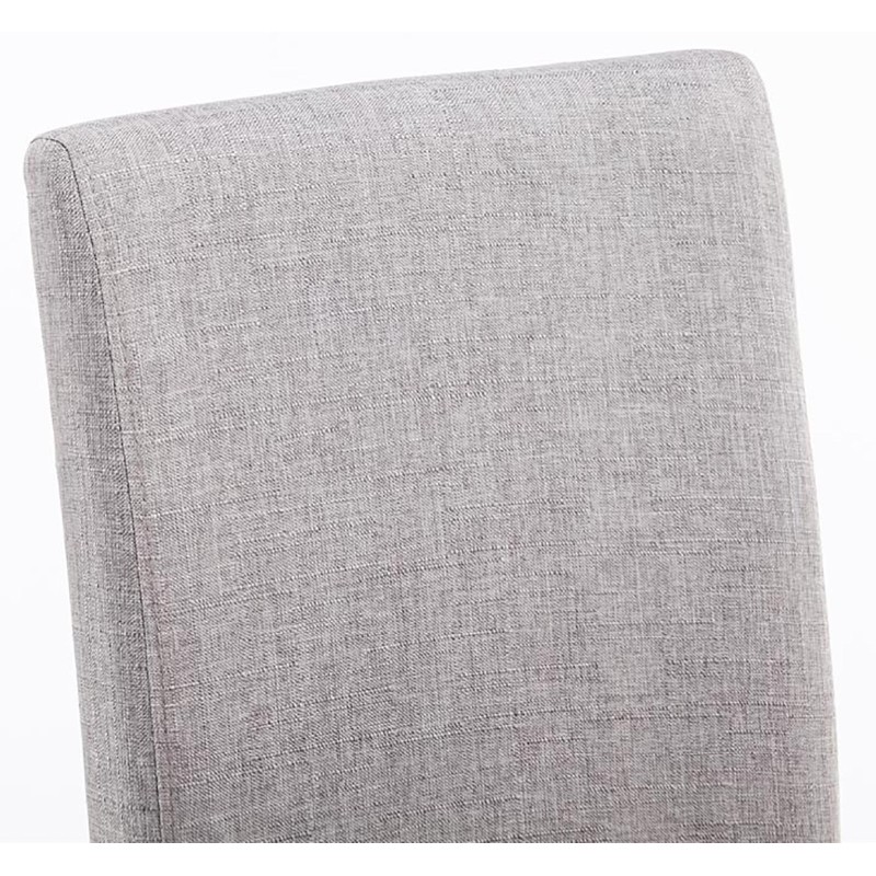 Juego de 2 sillas de comedor Ina en tejido capuchino gris claro