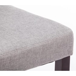 Juego de 2 sillas de comedor Ina en tejido capuchino gris claro Juego de 2 sillas de comedor Ina en tejido capuchino gris claro