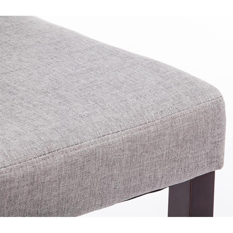 Juego de 2 sillas de comedor Ina en tejido capuchino gris claro