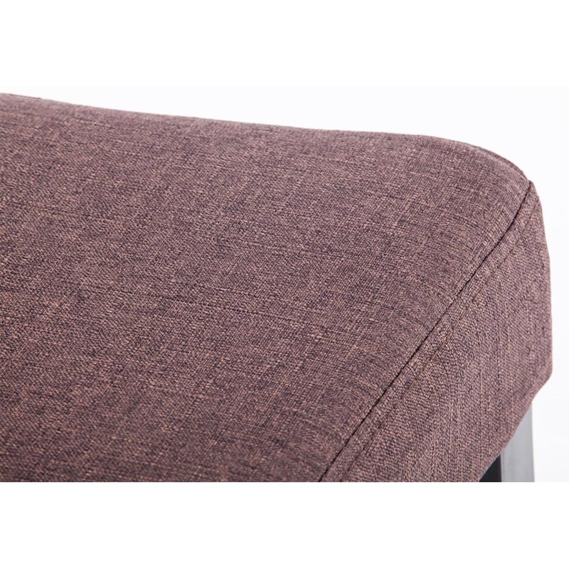 Juego de 2 sillas de comedor Ina en tela negra y marrón