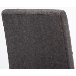 Juego de 2 sillas de comedor Ina en tela negra y gris oscuro Juego de 2 sillas de comedor Ina en tela negra y gris oscuro