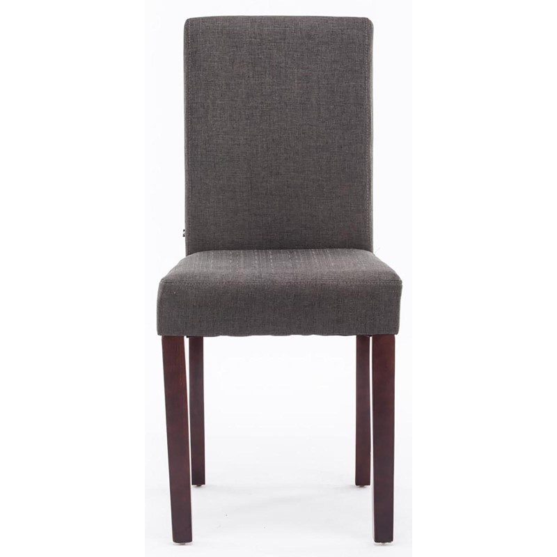 Juego de 4 sillas de comedor Ina en tejido capuchino gris oscuro