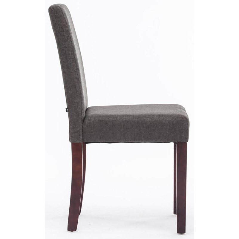 Juego de 4 sillas de comedor Ina en tejido capuchino gris oscuro