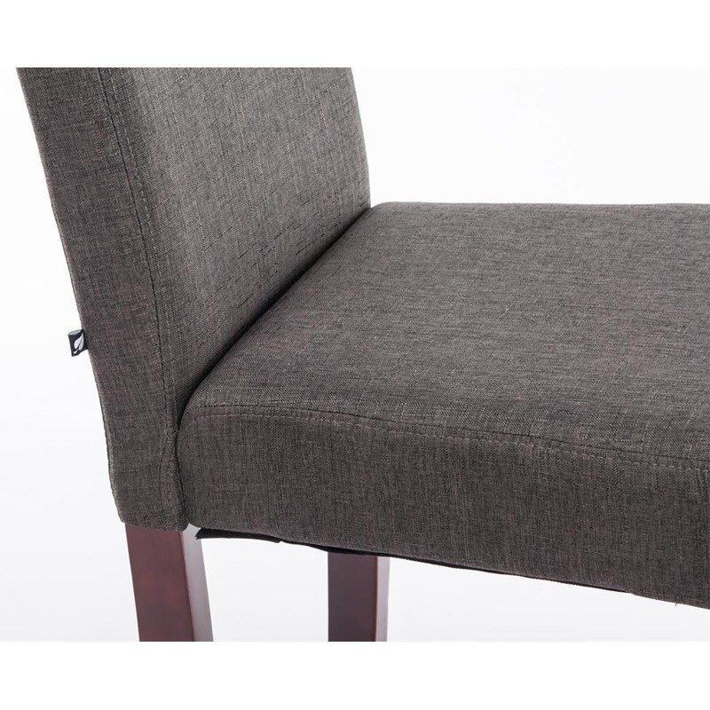 Juego de 4 sillas de comedor Ina en tejido capuchino gris oscuro