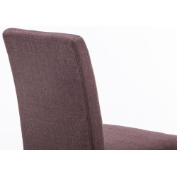 Juego de 4 sillas de comedor Ina en tela negra y marrón Juego de 4 sillas de comedor Ina en tela negra y marrón