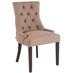 Silla de comedor Aberdeen en tela color topo antiguo