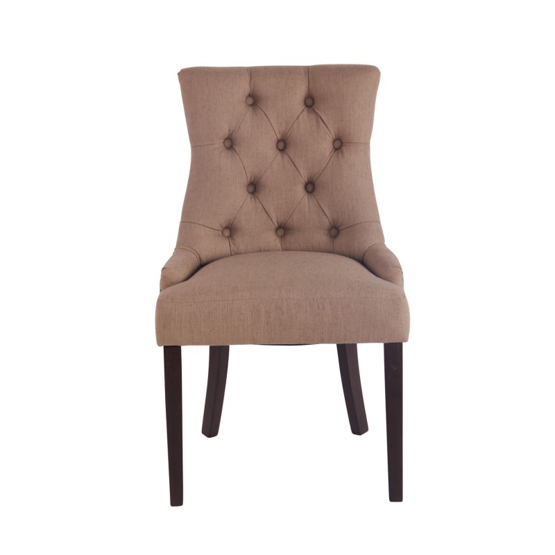 Silla de comedor Aberdeen en tela color topo antiguo
