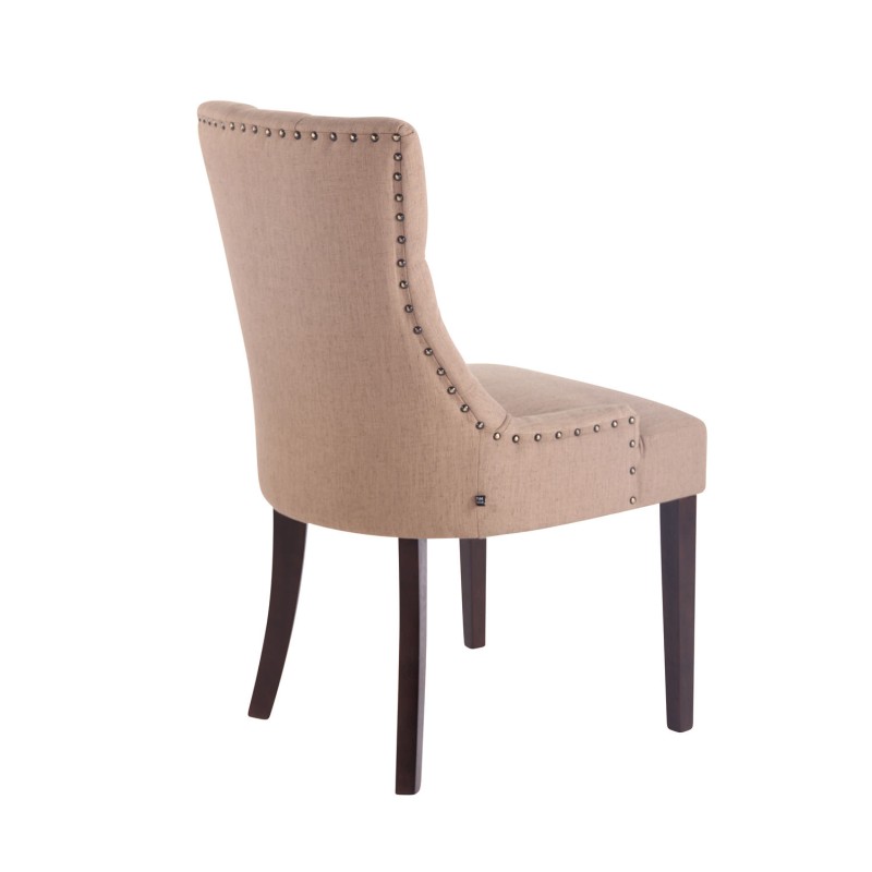 Silla de comedor Aberdeen en tela color topo antiguo