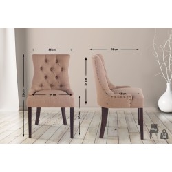 Silla de comedor Aberdeen en tela color topo antiguo Silla de comedor Aberdeen en tela color topo antiguo
