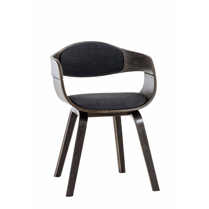 Silla de comedor Kingston en tela gris/gris oscuro Silla de comedor Kingston en tela gris/gris oscuro