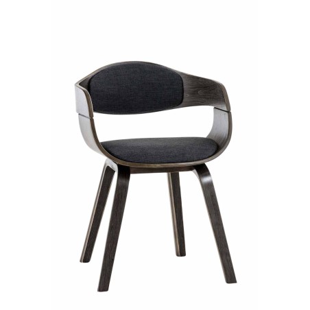 Silla de comedor Kingston en tela gris/gris oscuro