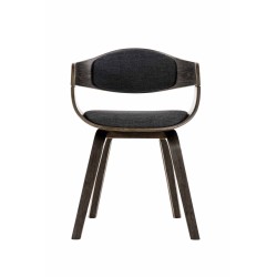 Silla de comedor Kingston en tela gris/gris oscuro Silla de comedor Kingston en tela gris/gris oscuro