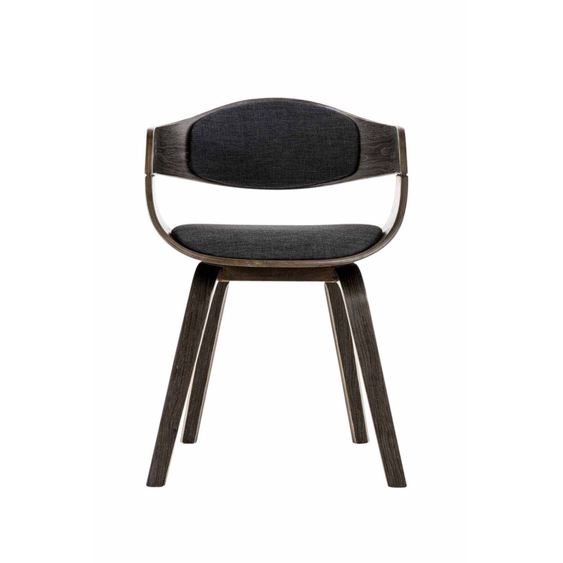Silla de comedor Kingston en tela gris/gris oscuro