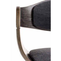 Silla de comedor Kingston en tela gris/gris oscuro Silla de comedor Kingston en tela gris/gris oscuro