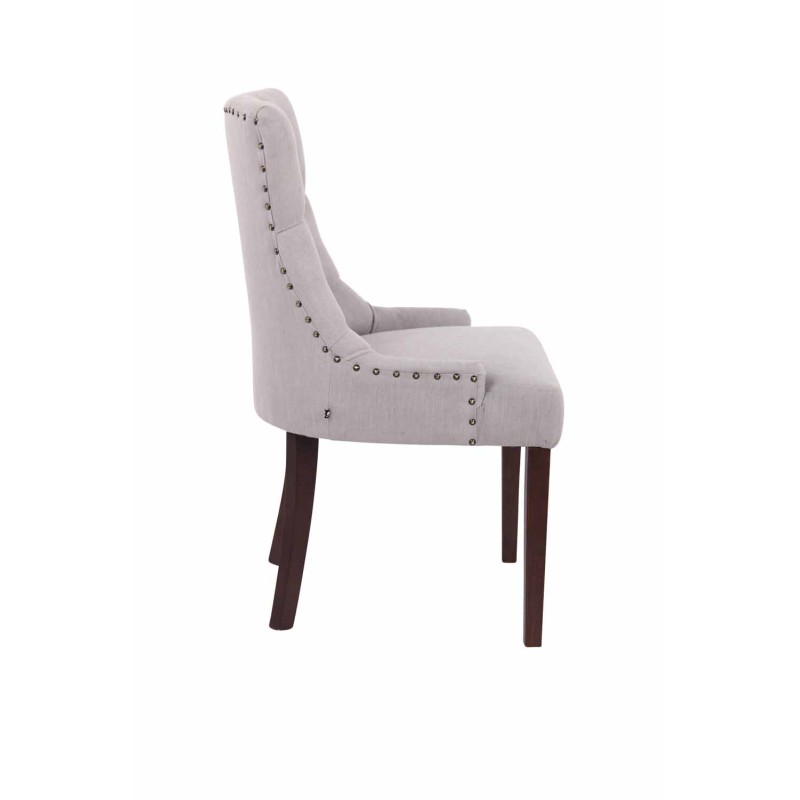 Silla de comedor Aberdeen en tela gris antiguo