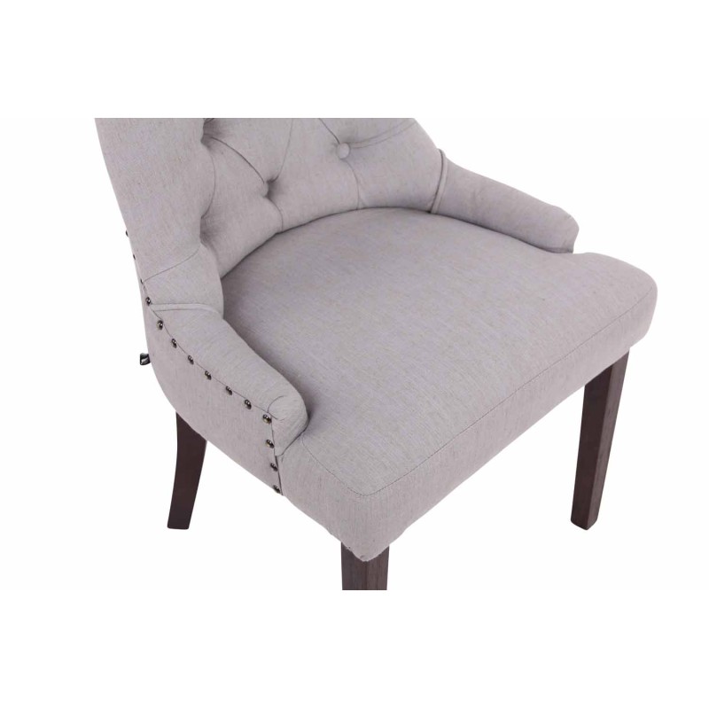 Silla de comedor Aberdeen en tela gris antiguo