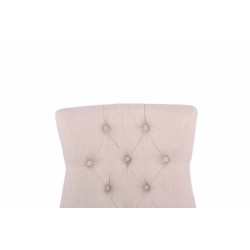 Silla de comedor Aberdeen en tela color crema antiguo