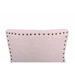 Silla de comedor Aberdeen en tela color crema antiguo