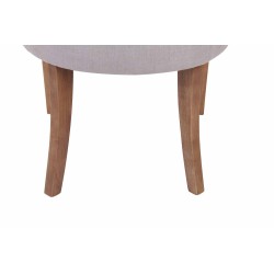 Silla de comedor Aberdeen en tela gris claro antigua