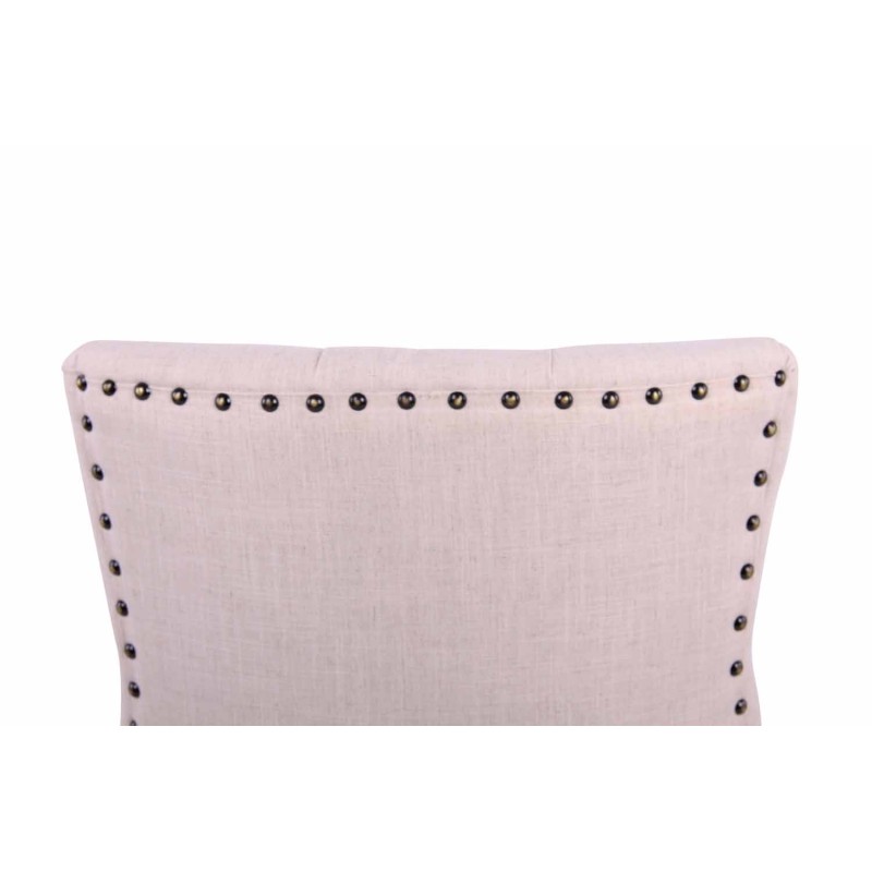 Silla de comedor Aberdeen en tela color crema claro antiguo