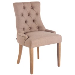 Silla de comedor Aberdeen en tela antigua color topo claro