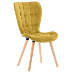 Silla Elda en terciopelo amarillo
