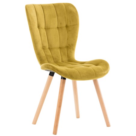 Silla Elda en terciopelo amarillo
