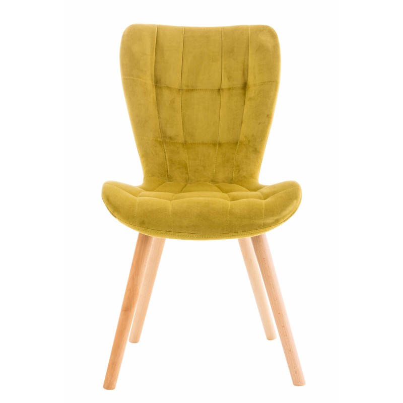 Silla Elda en terciopelo amarillo