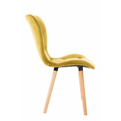 Silla Elda en terciopelo amarillo Silla Elda en terciopelo amarillo