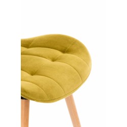 Silla Elda en terciopelo amarillo Silla Elda en terciopelo amarillo