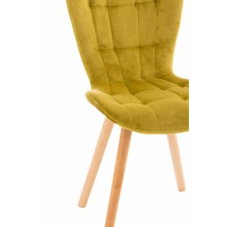 Silla Elda en terciopelo amarillo Silla Elda en terciopelo amarillo