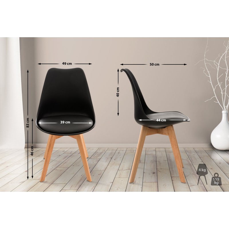 Silla Linares negra