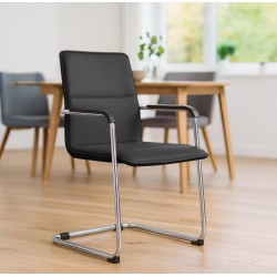 Juego de 2 sillas de visita Seattle negras