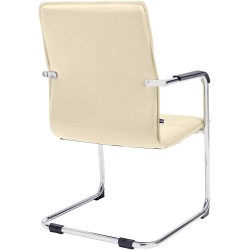 Juego de 2 sillas para visitantes color crema Seattle Juego de 2 sillas para visitantes color crema Seattle