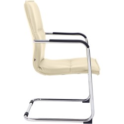 Juego de 2 sillas para visitantes color crema Seattle Juego de 2 sillas para visitantes color crema Seattle
