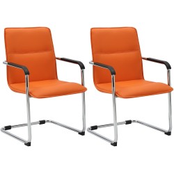 Juego de 2 sillas para visitantes de color naranja Seattle Juego de 2 sillas para visitantes de color naranja Seattle