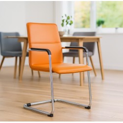 Juego de 2 sillas para visitantes de color naranja Seattle Juego de 2 sillas para visitantes de color naranja Seattle