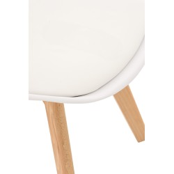 Conjunto de 4 sillas Linares en color blanco