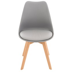 Conjunto de 4 sillas Linares en color gris