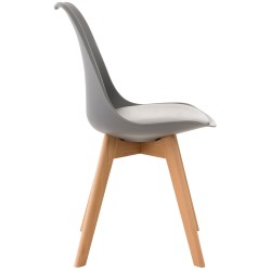 Conjunto de 4 sillas Linares en color gris