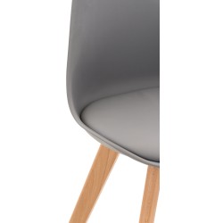 Conjunto de 4 sillas Linares en color gris