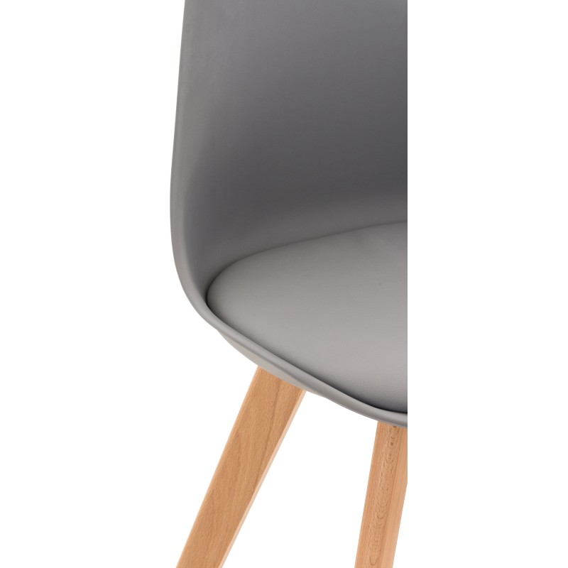 Conjunto de 4 sillas Linares en color gris