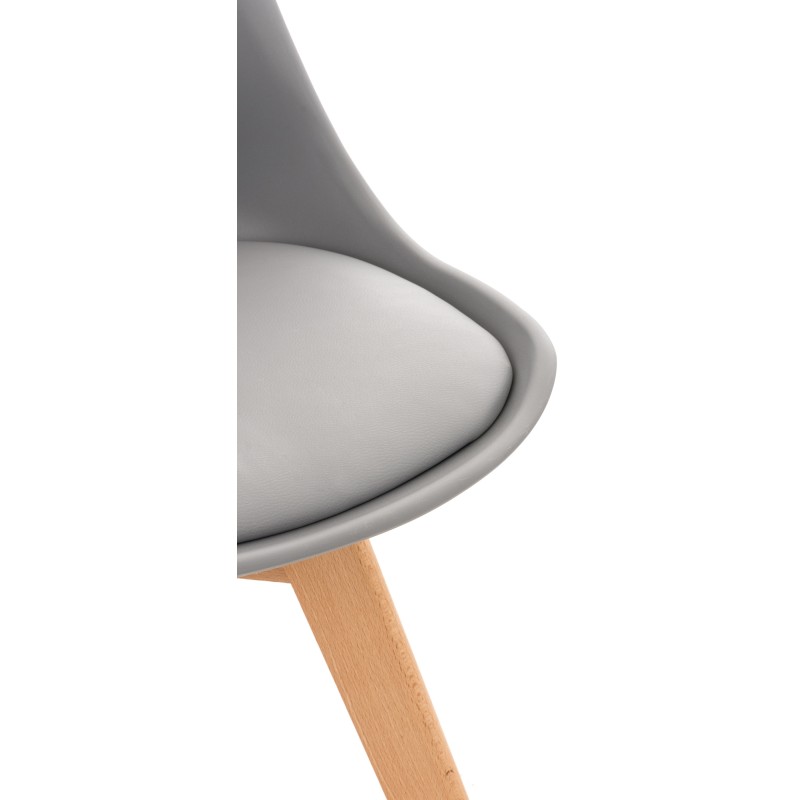 Conjunto de 4 sillas Linares en color gris